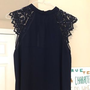 Indigo Blue Lace Blouse